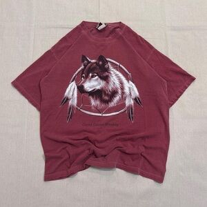 Vintage 90s Quality Goods wolf dreamcatcher graphic tee